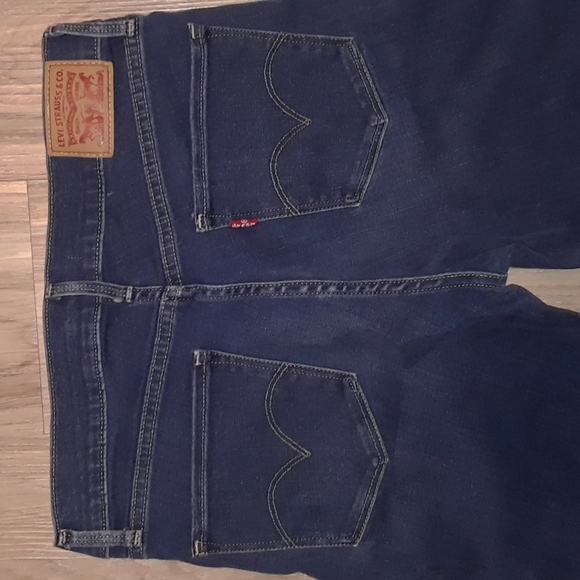 LEVI'S 315 Shaping Bootcut Deep Blue Denim Levi Jeans 29 R - Picture 4 of 5